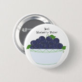 Badge Rond 5 Cm Blueberries - Meilleur sélecteur de bleuets (Devant & derrière)