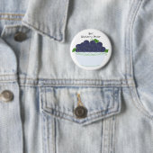 Badge Rond 5 Cm Blueberries - Meilleur sélecteur de bleuets (En situation)