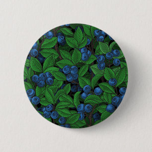 Badge Rond 5 Cm Blueberry