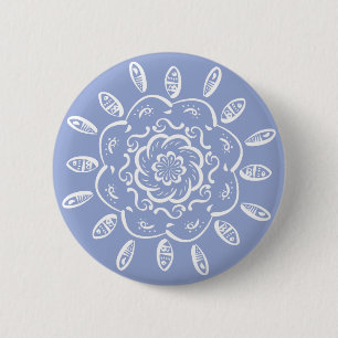 Badge Rond 5 Cm Blueberry Mandala
