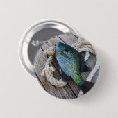 Badge Rond 5 Cm bluegill sur quai (Devant & derrière)