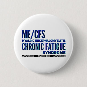 Badge Rond 5 Cm Blues de sensibilisation à la fatigue chronique de