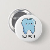 Badge Rond 5 Cm Bluetooth Funny Technique Bleu Douille (Devant & derrière)