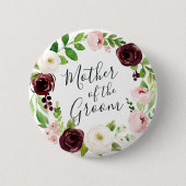 Badge Rond 5 Cm Blush Romance Mère de la chambre (Devant)