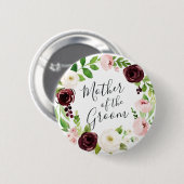 Badge Rond 5 Cm Blush Romance Mère de la chambre (Devant & derrière)
