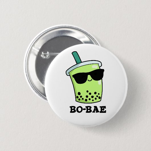 Badge Rond 5 Cm Bo-bae Funny Boba Tea Pun (Devant & derrière)