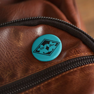 Badge Rond 5 Cm Board Game Duo Black Frame Pin