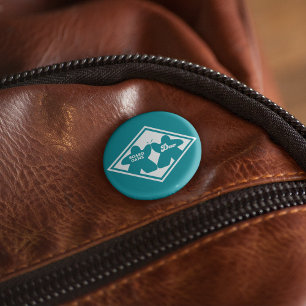 Badge Rond 5 Cm Board Game Duo White Frame Pin