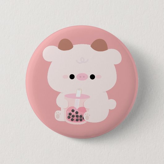 Badge Rond 5 Cm Boba Cow (Devant)