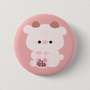Badge Rond 5 Cm Boba Cow