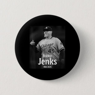 Badge Rond 5 Cm Bobby Jenks En Mémoire 1981-2025