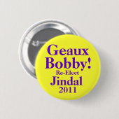 Badge Rond 5 Cm Bobby Jindal 2011 (Devant & derrière)