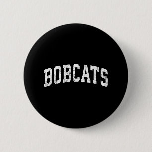 Badge Rond 5 Cm Bobcats Mascotte Vintage Athlétisme Nom de sport D
