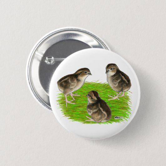 Badge Rond 5 Cm Bobwhite Quail (Devant & derrière)