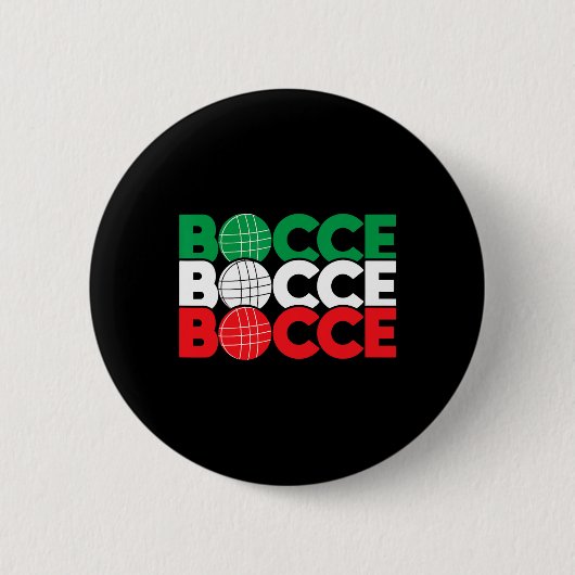 Badge Rond 5 Cm Bocce - Enthousiaste de jeu de Byll Bowling de pel (Devant)