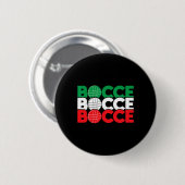 Badge Rond 5 Cm Bocce - Enthousiaste de jeu de Byll Bowling de pel (Devant & derrière)