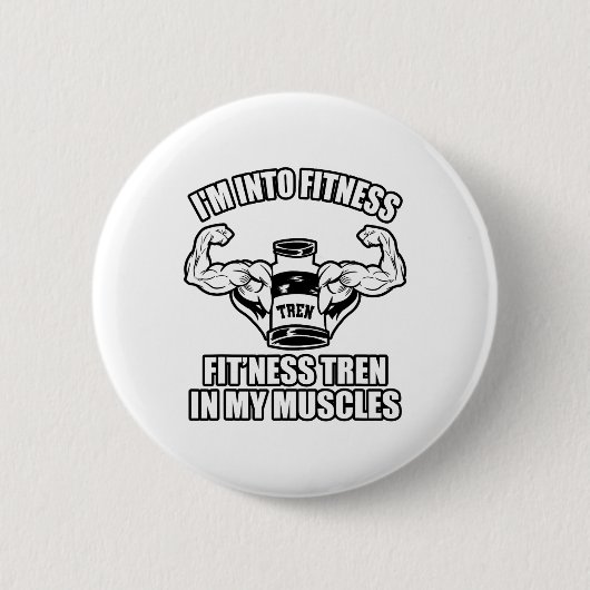 Badge Rond 5 Cm Bodybuilder drôle (Devant)