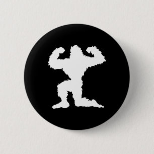 Badge Rond 5 Cm Bodybuilding Bigfoot Bodybuilder Weightlifti