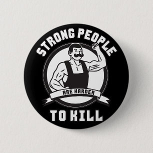 Badge Rond 5 Cm Bodybuilding - Les Personnes Fortes Sont Plus Diff