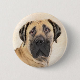 Badge Rond 5 Cm Boerboel Peinture - Cute Original Chien Art