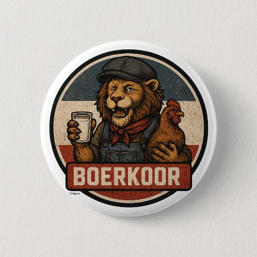 Badge Rond 5 Cm Boerkoor – Fierté de la terre (Devant)