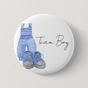 Badge Rond 5 Cm Bohemian Baby Clothes Team Boy Genre révéler