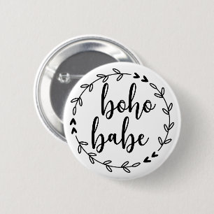 Badge Rond 5 Cm Boho Babe Wreath