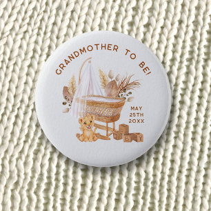 Badge Rond 5 Cm Boho Bassinet Nursery Baby shower invité spécial