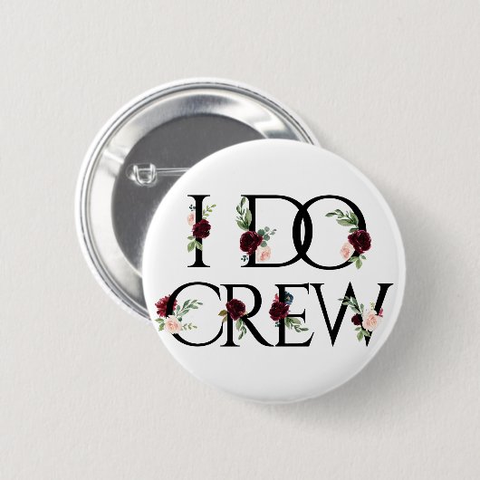 Badge Rond 5 Cm Boho Bling | Bachelorette Bridal Party I Do Crew (Devant & derrière)
