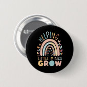 Badge Rond 5 Cm Boho de retour à l'école aider les petits esprits (Devant & derrière)