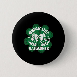 Badge Rond 5 Cm Boire comme un gaulois Saint Patrick's Day Irlanda