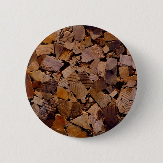 Badge Rond 5 Cm Bois | cabine rustique | grain de bois | arbre (Devant)