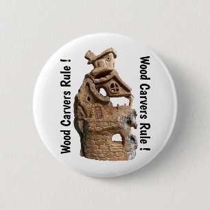 Badge Rond 5 Cm Bois Carvers Règle Bouton design photo fantaisie