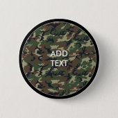 Badge Rond 5 Cm Bois de Camouflage (Devant)