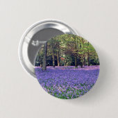 Badge Rond 5 Cm Bois de jacinthe des bois, fleurs de l'Angleterre (Devant & derrière)