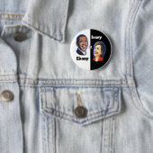 Badge Rond 5 Cm Bois d'ébène et ivoire (En situation)