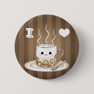 Badge Rond 5 Cm Boisson chaude de cacao de kawaii mignon