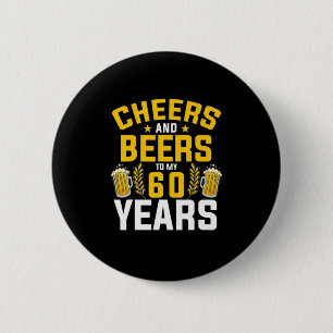 Badge Rond 5 Cm Boisson De Bières Bravo Et Bières À Mon 60 Ans De