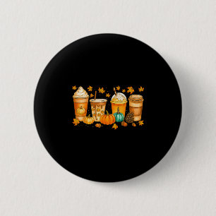 Badge Rond 5 Cm Boissons de café automnaux au latte et aux épices