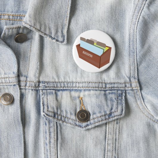 Badge Rond 5 Cm Boîte à recettes (En situation)