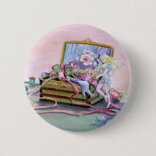 Badge Rond 5 Cm BOÎTE de COUTURE FAEIRE par SHARON SHARPE
