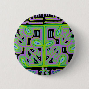 Badge Rond 5 Cm Boîte de musique Panama Mola