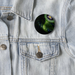 Badge Rond 5 Cm Bol de pelouse de feu vert, insigne rond de 6 cm