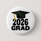 Badge Rond 5 Cm Bold Class of 2026 Graduation (Devant)