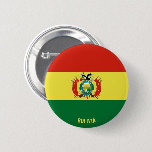 Badge Rond 5 Cm Bolivie Drapeau charmant patriotique (Devant & derrière)