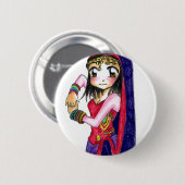 Badge Rond 5 Cm Bollywood - Dess (Devant & derrière)