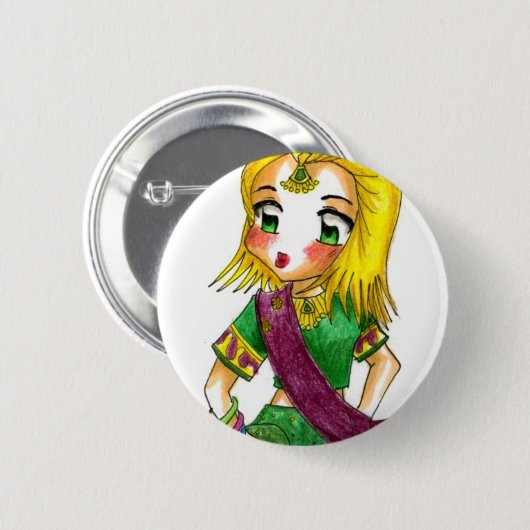 Badge Rond 5 Cm Bollywood - Gema (Devant & derrière)