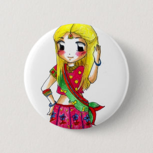 Badge Rond 5 Cm Bollywood - Jessica