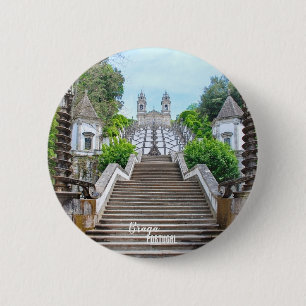 Badge Rond 5 Cm Bom Jesus de Braga Sanctuaire catholique, Portugal