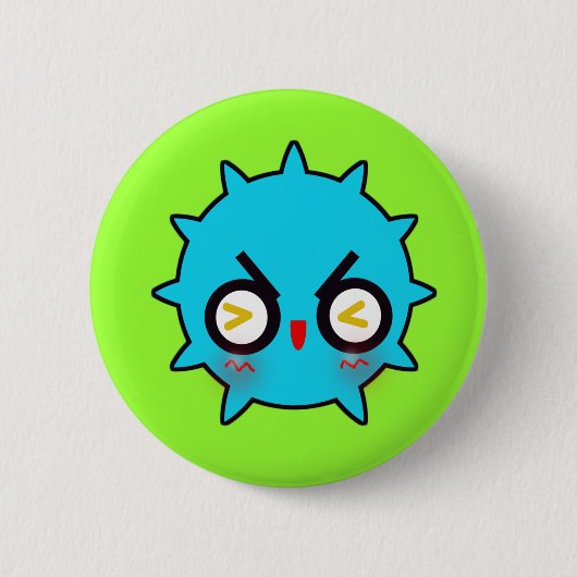 Badge Rond 5 Cm BOMBE ! (bleu) (Devant)